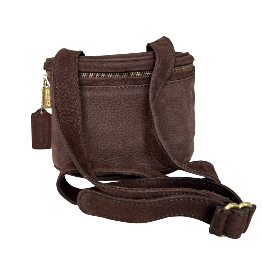 Rare Coach Vintage Creel Crossbody Bag Brown Nubuck Leather - Picture 8 of 17